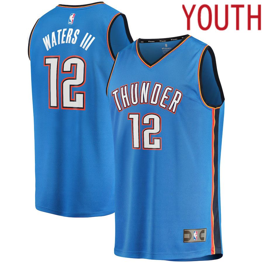 Youth Oklahoma City Thunder 12 Lindy Waters III Fanatics Branded Blue Fast Break Player NBA Jersey